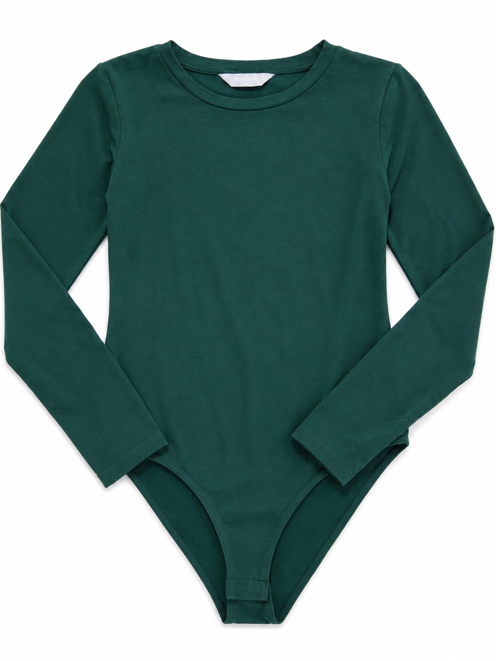 Women's Long-Sleeve Bodysuit in Forest Green